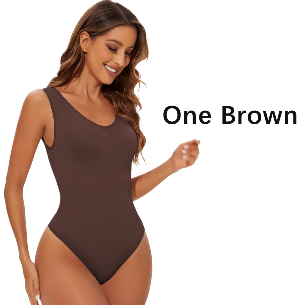 Elevate Your Silhouette with Our Seamless Shapewear Bodysuit - Light Tummy Control & Open Crotch Design for Ultimate Comfort