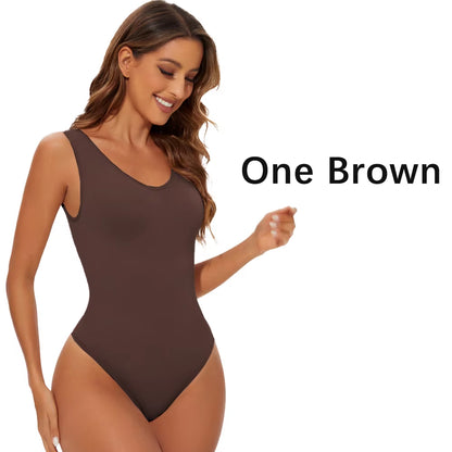 Elevate Your Silhouette with Our Seamless Shapewear Bodysuit - Light Tummy Control & Open Crotch Design for Ultimate Comfort