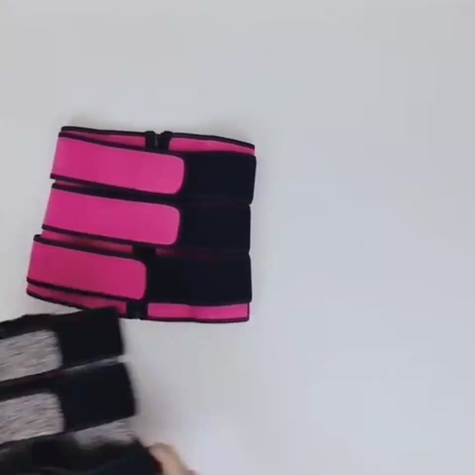 Load video: Trim belt shapewear sports corset shapewear